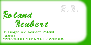 roland neubert business card